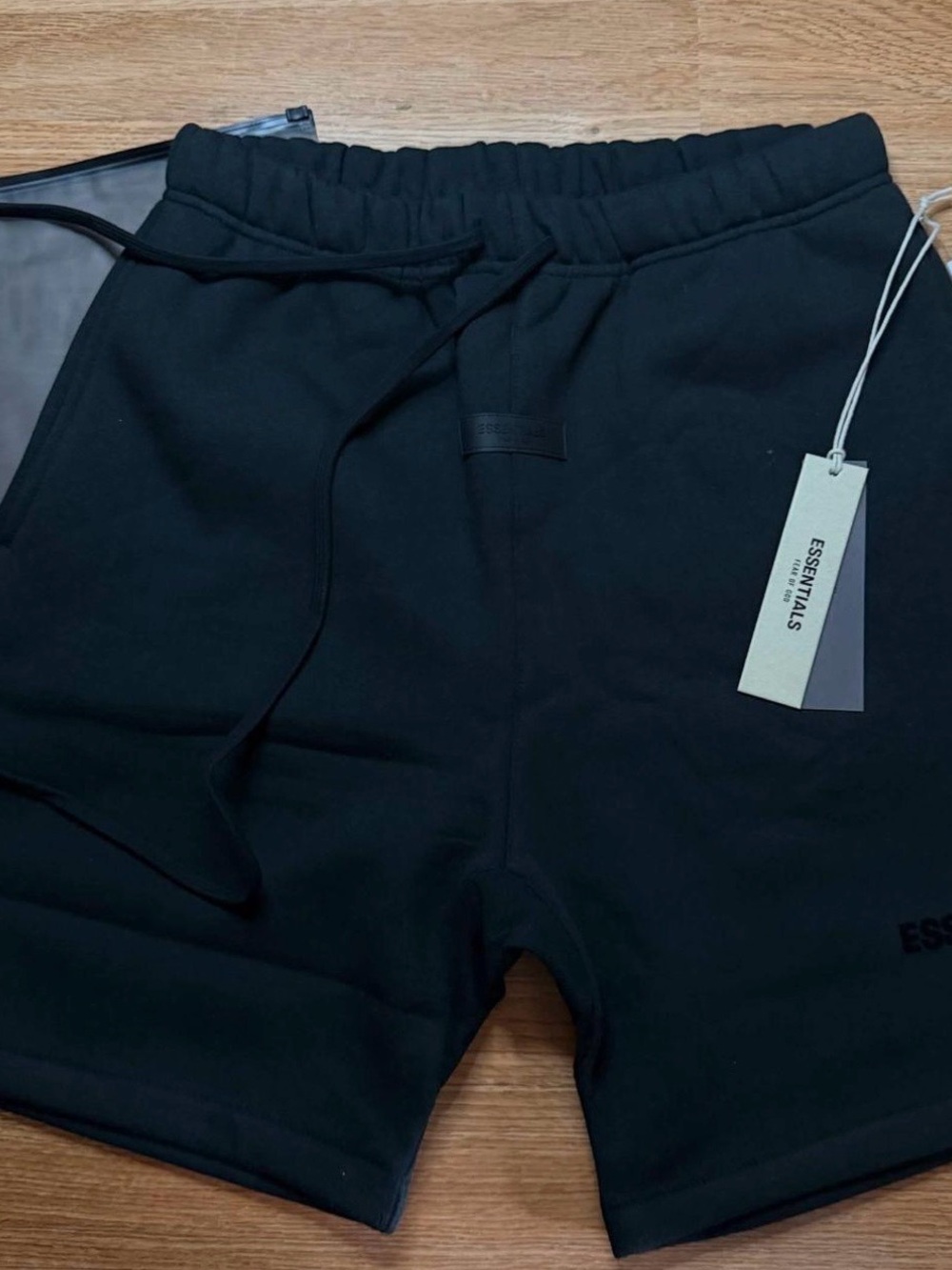 Essentials Black Athletic Drawstring Shorts